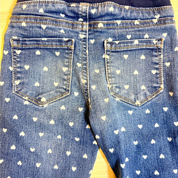 Cat & Jack Blue Heart Print Knit-Waist Jeggings - Picture 4 of 4